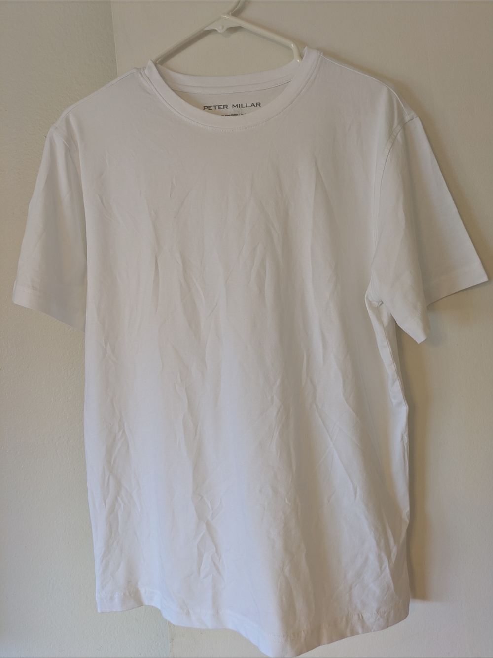 Peter Millar White Short Sleeve Crew Tee- S (NWOT)